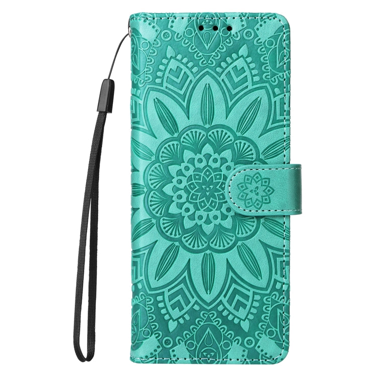 For Samsung Galaxy Z Fold3 5G Embossed Sunflower Leather Phone Case