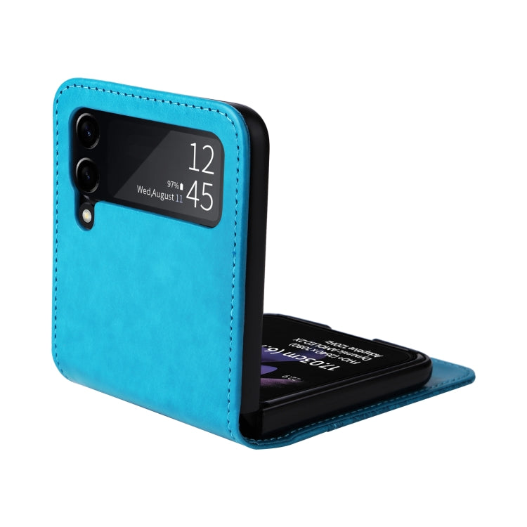 For Samsung Galaxy Z Flip3 5G Embossed Sunflower Leather Phone Case