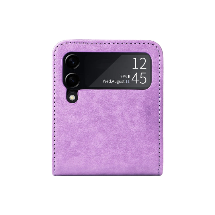 For Samsung Galaxy Z Flip3 5G Embossed Sunflower Leather Phone Case