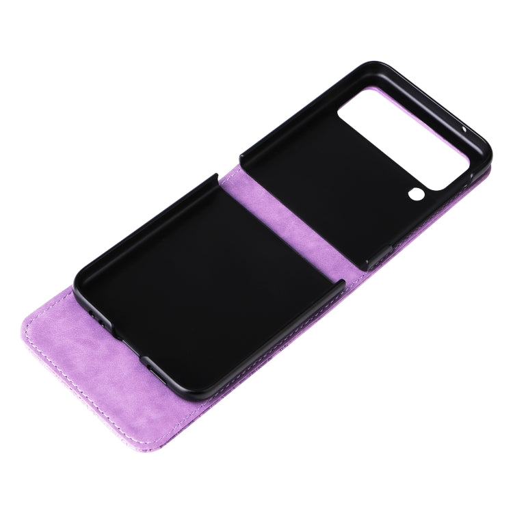 For Samsung Galaxy Z Flip3 5G Embossed Sunflower Leather Phone Case