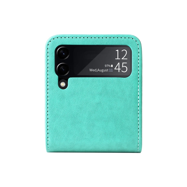 For Samsung Galaxy Z Flip3 5G Embossed Sunflower Leather Phone Case