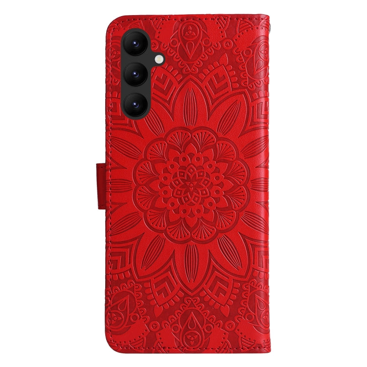 For Samsung Galaxy A24 4G Embossed Sunflower Leather Phone Case