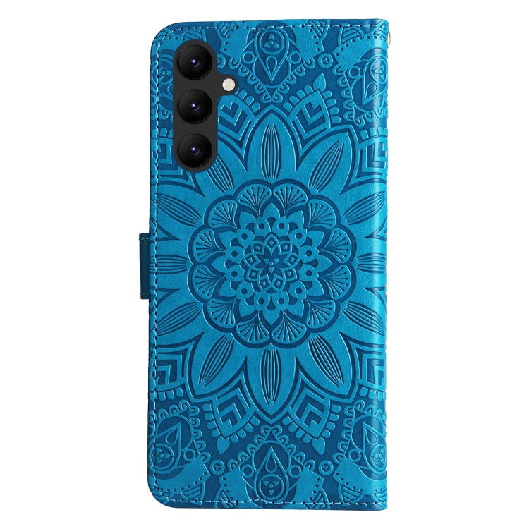 For Samsung Galaxy A24 4G Embossed Sunflower Leather Phone Case