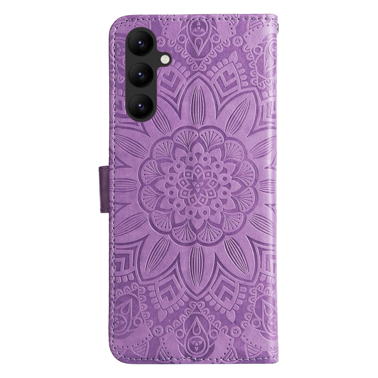 For Samsung Galaxy A24 4G Embossed Sunflower Leather Phone Case