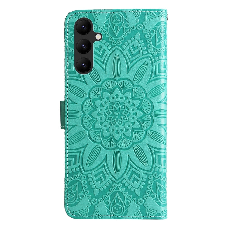 For Samsung Galaxy A24 4G Embossed Sunflower Leather Phone Case