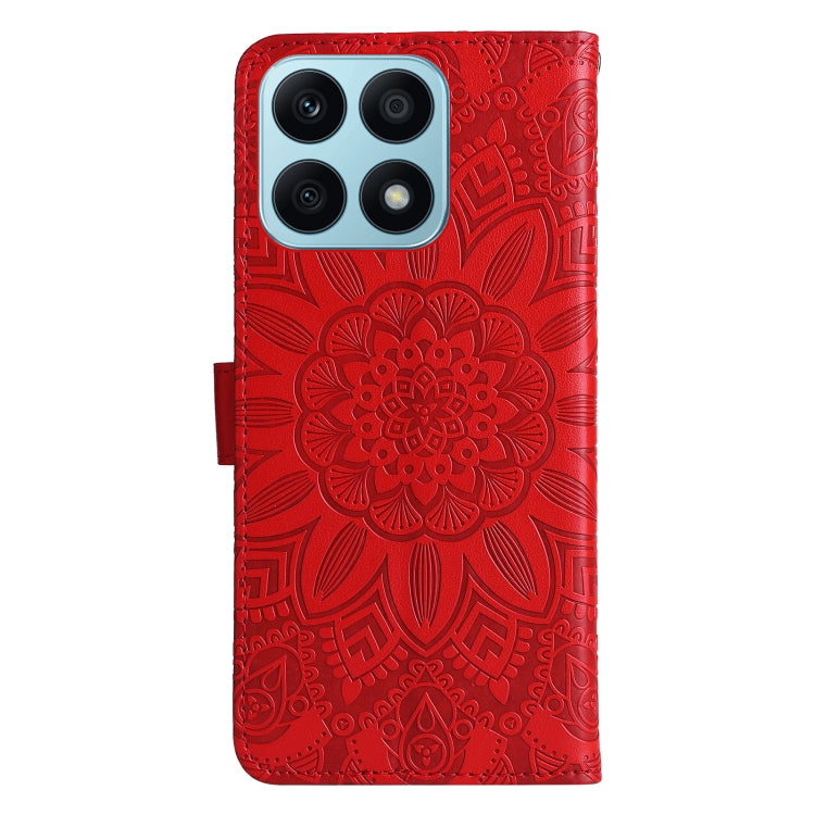 For Honor X8a Embossed Sunflower Leather Phone Case