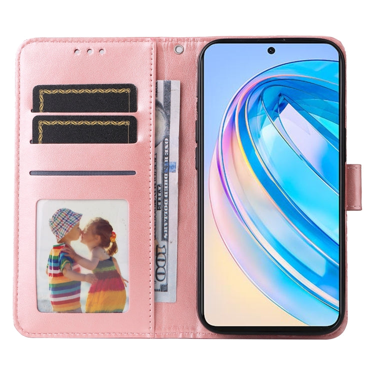 For Honor X8a Embossed Sunflower Leather Phone Case