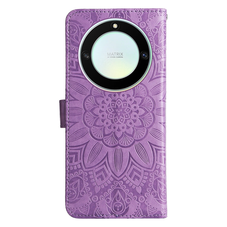 For Honor X9a/X40 5G/Magic5 Lite Embossed Sunflower Leather Phone Case