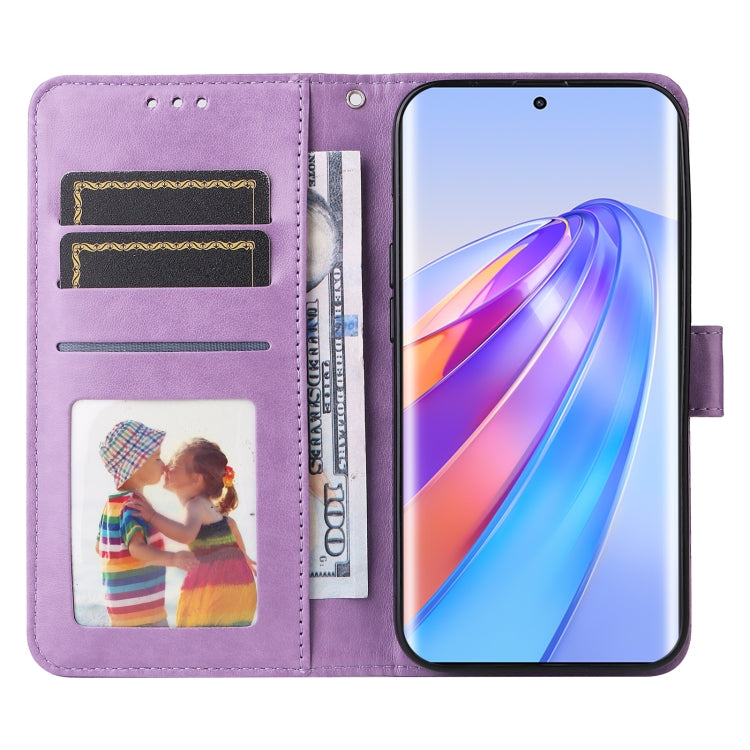 For Honor X9a/X40 5G/Magic5 Lite Embossed Sunflower Leather Phone Case