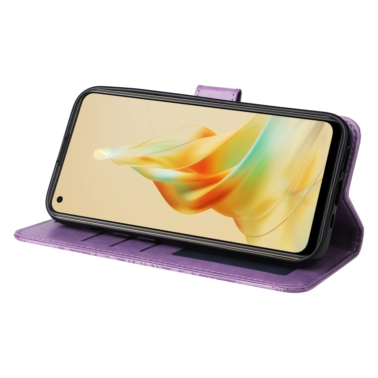 For OPPO Reno8 T 4G Embossed Sunflower Leather Phone Case