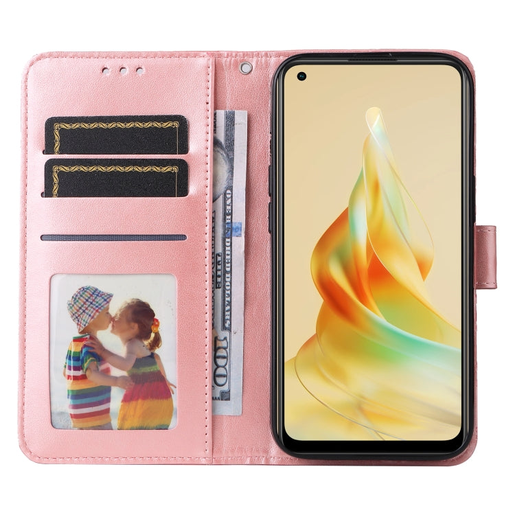 For OPPO Reno8 T 4G Embossed Sunflower Leather Phone Case