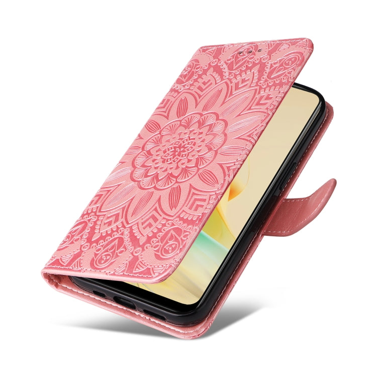 For OPPO Reno8 T 4G Embossed Sunflower Leather Phone Case