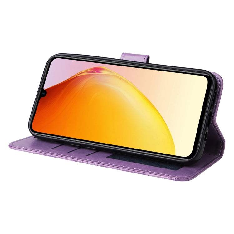 For vivo V25 5G/V25e 4G Embossed Sunflower Leather Phone Case