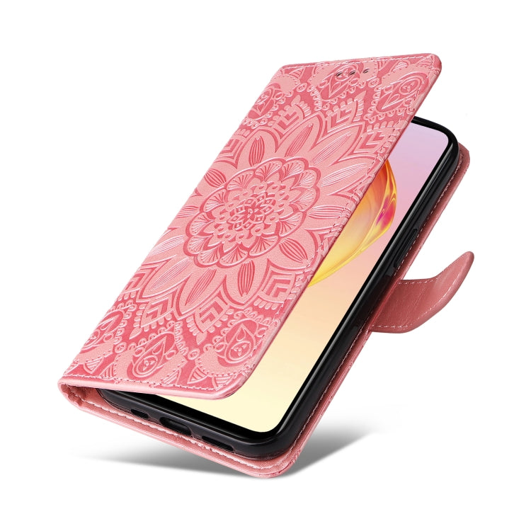 For vivo V25 5G/V25e 4G Embossed Sunflower Leather Phone Case