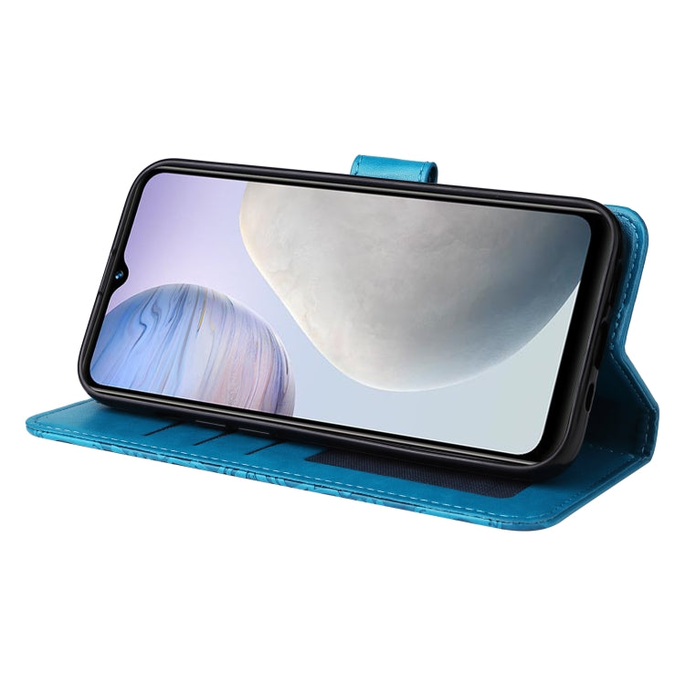 For vivo Y02 4G Embossed Sunflower Leather Phone Case