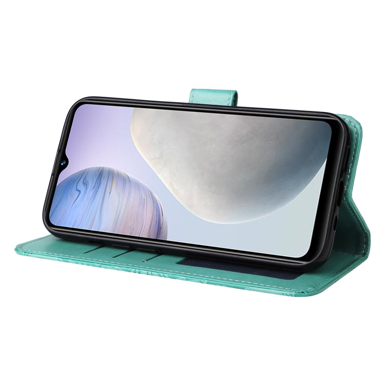 For vivo Y02 4G Embossed Sunflower Leather Phone Case