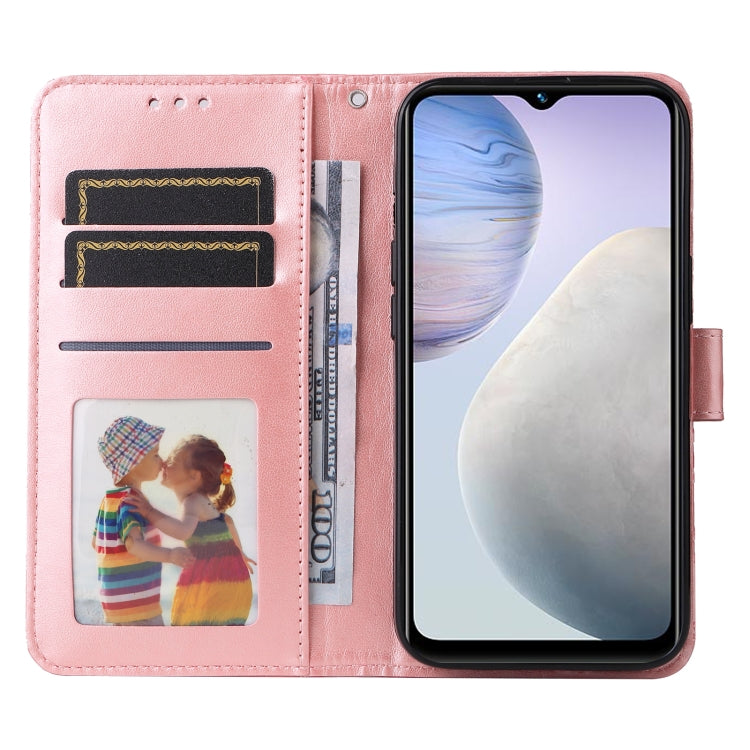 For vivo Y02 4G Embossed Sunflower Leather Phone Case