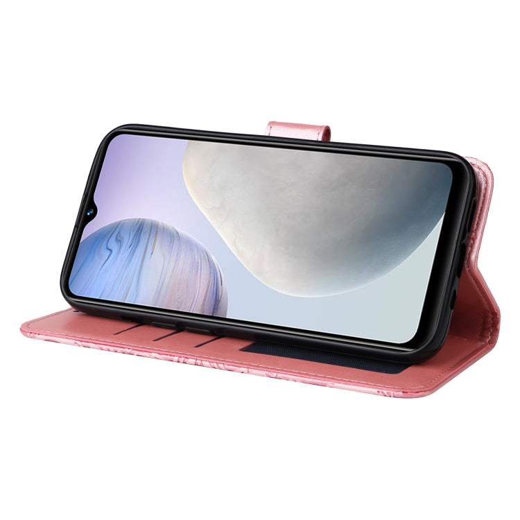 For vivo Y02 4G Embossed Sunflower Leather Phone Case