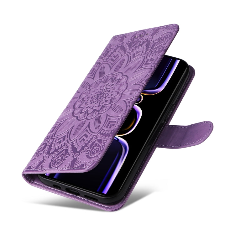 For Xiaomi Redmi K60/K60 Pro Embossed Sunflower Leather Phone Case