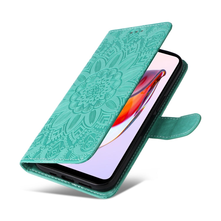 For Xiaomi Redmi 11A 4G/12C Embossed Sunflower Leather Phone Case