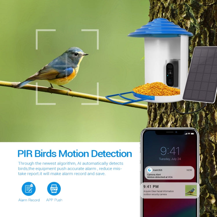 ESCAM PT388 IP66 Waterproof 2MP PIR Motion Detection Two-way Audio Night Vision WiFi Camera with Bird Feeder House