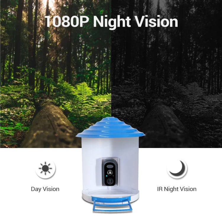 ESCAM PT388 IP66 Waterproof 2MP PIR Motion Detection Two-way Audio Night Vision WiFi Camera with Bird Feeder House