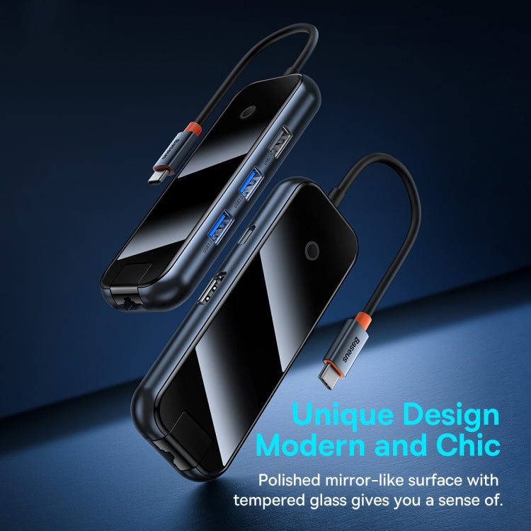 Baseus Extreme II WKJZ010313 6 in 1 USB-C / Type-C to USB3.0x2+USB2.0+USB-C / Type-C+RJ45+HDMI HUB Adapter(Space Grey)