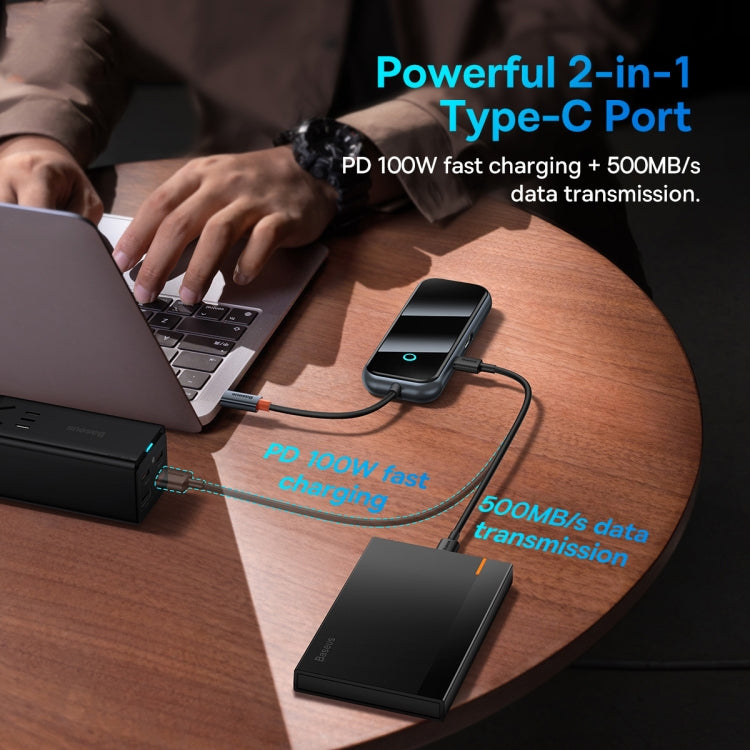 Baseus Extreme II WKJZ010413 7 in 1 USB-C / Type-C to USB3.0x2+USB2.0+USB-C / Type-C+HDMI+SD/TF HUB Adapter(Space Grey)