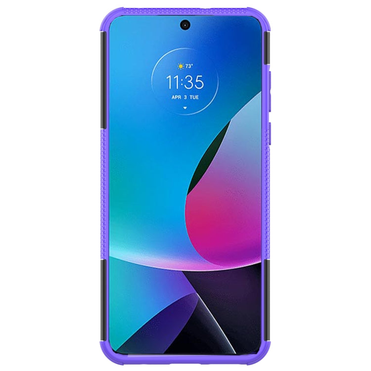 For Motorola Moto G Play 2023/G Pure/G Power 2022 Tire Texture TPU + PC Phone Case with Holder