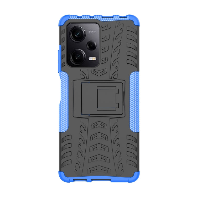 For Xiaomi Redmi Note 12 Pro 5G Tire Texture TPU + PC Phone Case with Holder