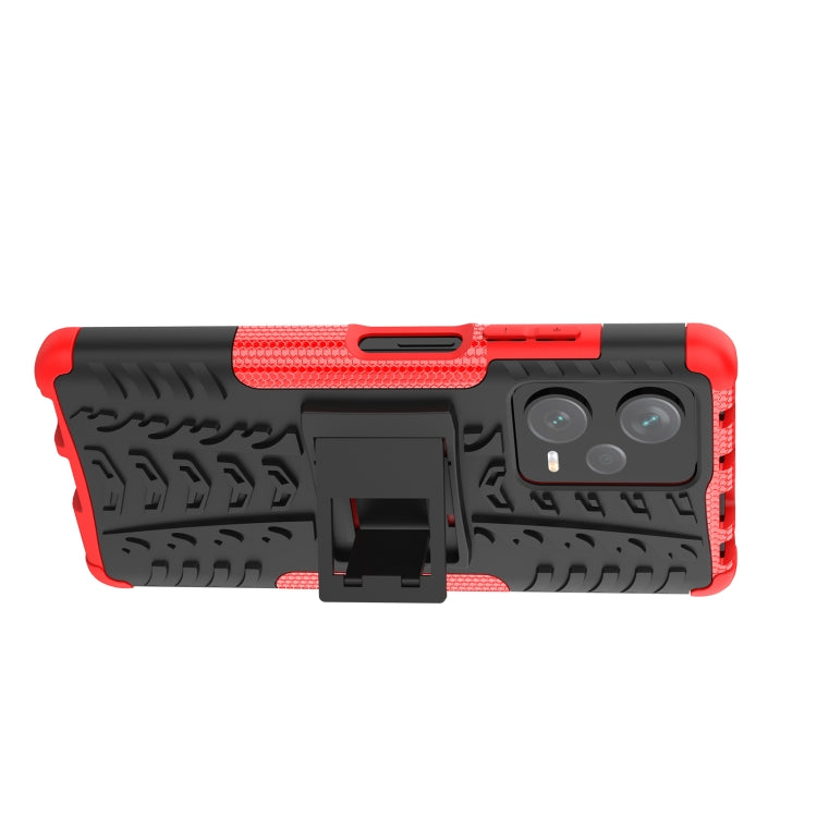 For Xiaomi Redmi Note 12 Pro+ 5G Tire Texture TPU + PC Phone Case with Holder