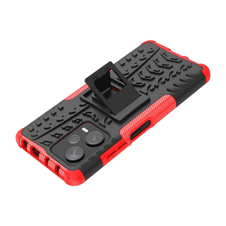 For Xiaomi Redmi Note 12 Pro+ 5G Tire Texture TPU + PC Phone Case with Holder