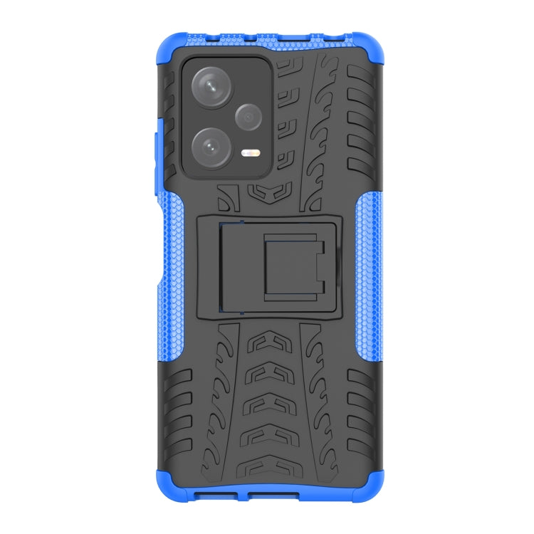 For Xiaomi Redmi Note 12 Pro+ 5G Tire Texture TPU + PC Phone Case with Holder