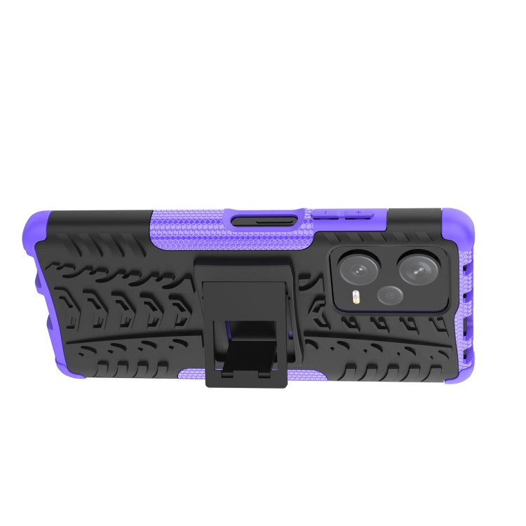 For Xiaomi Redmi Note 12 Pro+ 5G Tire Texture TPU + PC Phone Case with Holder