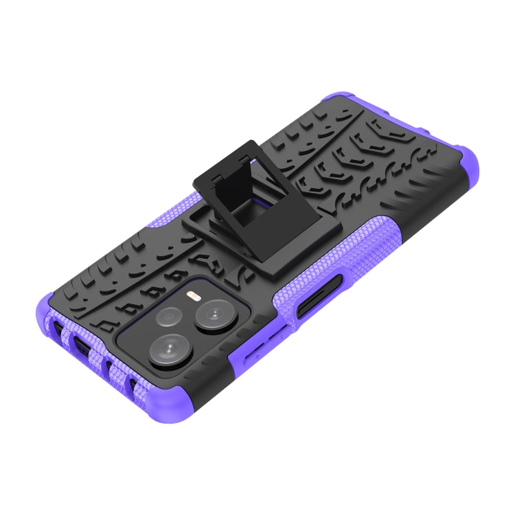 For Xiaomi Redmi Note 12 Pro+ 5G Tire Texture TPU + PC Phone Case with Holder