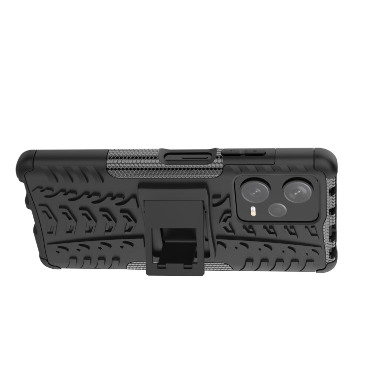 For Xiaomi Redmi Note 12 Pro+ 5G Tire Texture TPU + PC Phone Case with Holder