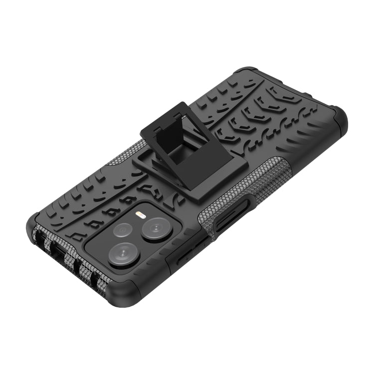 For Xiaomi Redmi Note 12 Pro+ 5G Tire Texture TPU + PC Phone Case with Holder