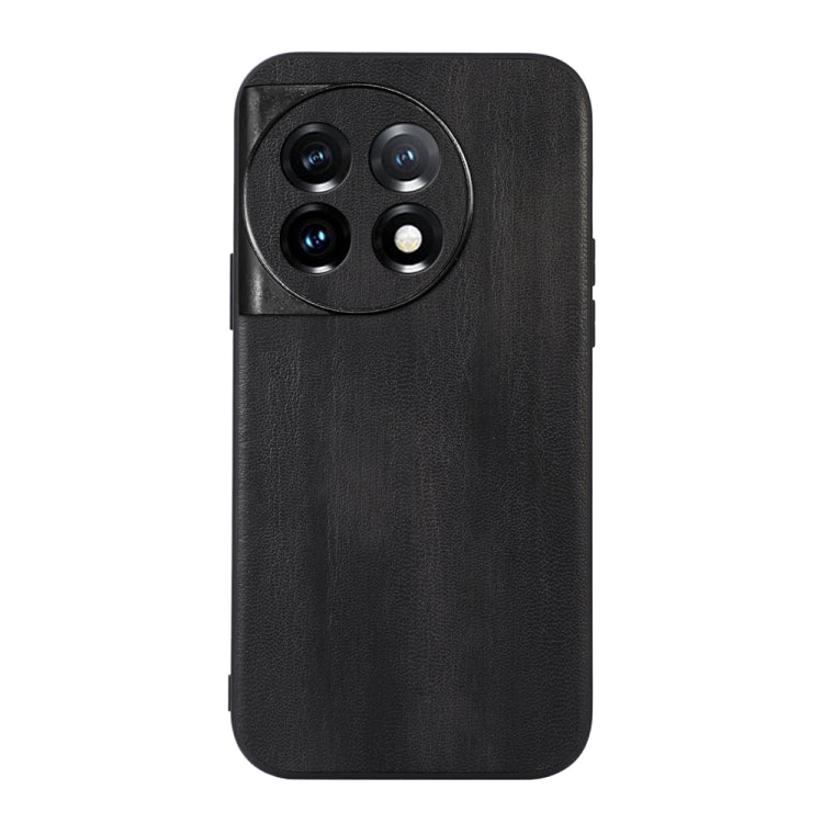 For OnePlus 11 Yellow Cow Texture PU Phone Case