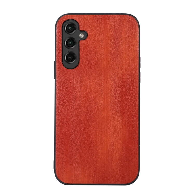 For Samsung Galaxy A24 4G Yellow Cow Texture PU Phone Case