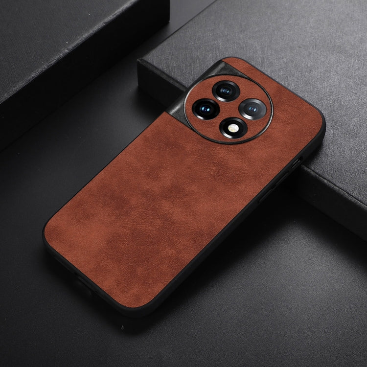 For OnePlus 11 Morocco Texture PU Phone Case