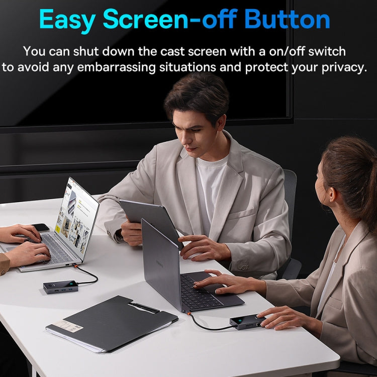 Baseus WKYY030313 8 in 1 USB-C / Type-C to USB3.0x2+USB2.0+PD+HDMI+SD/TF+RJ45 HUB Adapter(Space Grey)