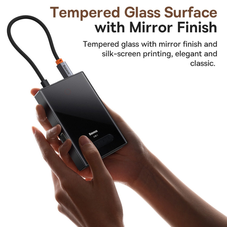 Baseus WKYY030413 8 in 1 USB-C / Type-C to HDMIx2+DP8K+VGA+USB3.0x2+USB-C / Type-C+PD HUB Adapter(Space Grey)