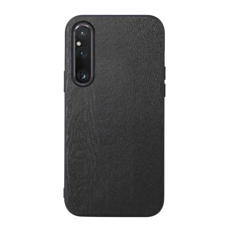 For Sony Xperia 1 V Wood Texture PU Phone Case