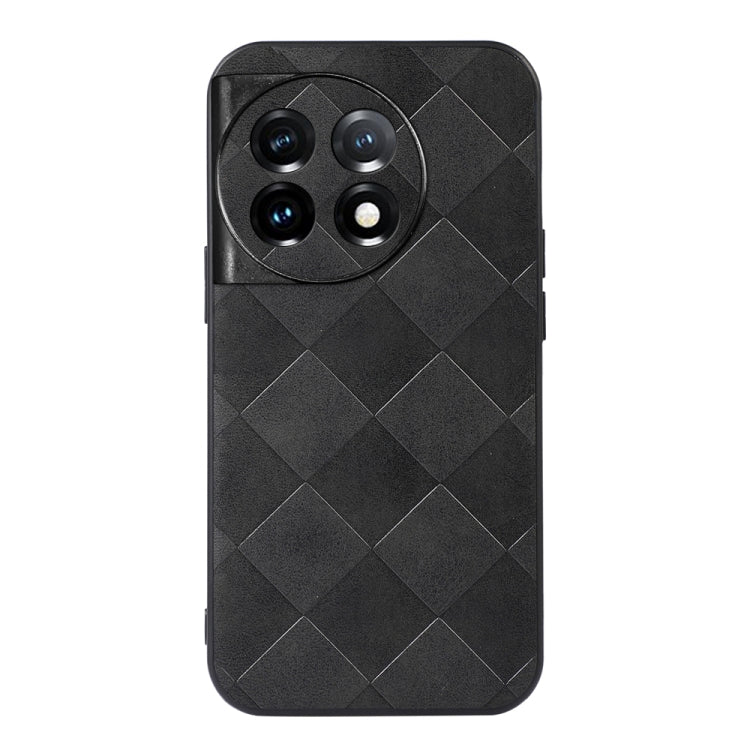 For OnePlus 11 Weave Plaid PU Phone Case