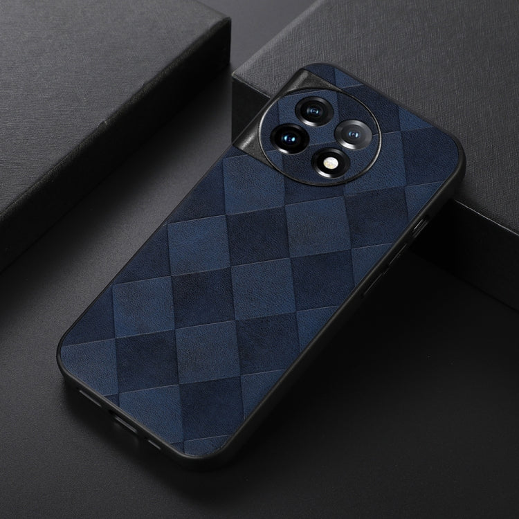 For OnePlus 11 Weave Plaid PU Phone Case