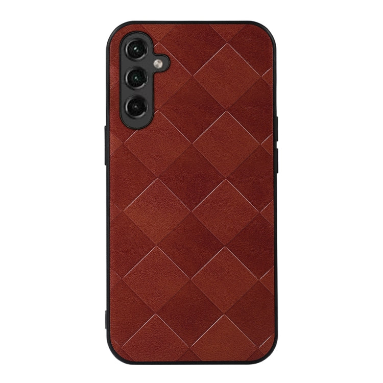 For Samsung Galaxy A24 4G Weave Plaid PU Phone Case