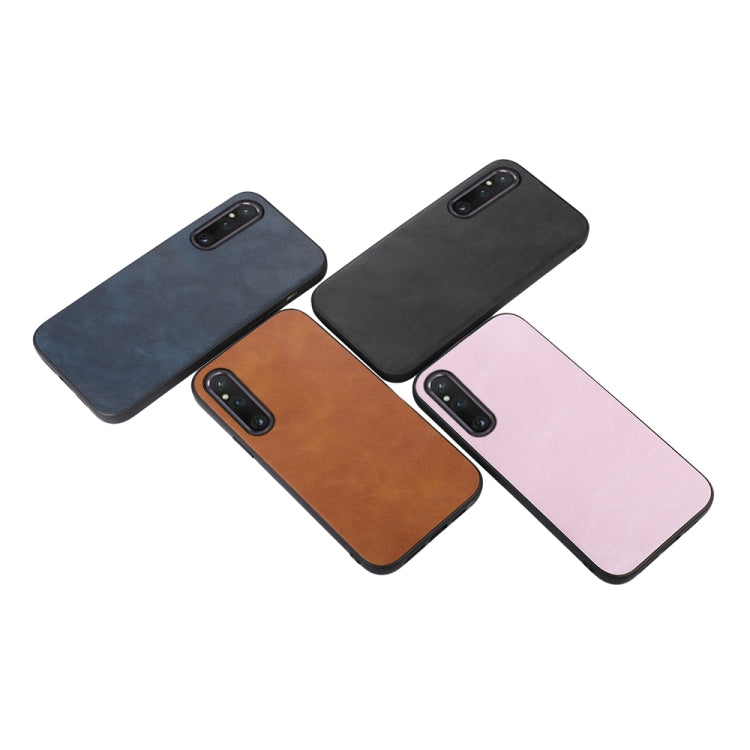 For Sony Xperia 1 V Cowhide Texture PU Phone Case