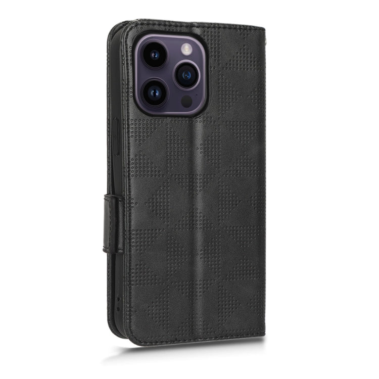 For iPhone 14 Pro Symmetrical Triangle Leather Phone Case