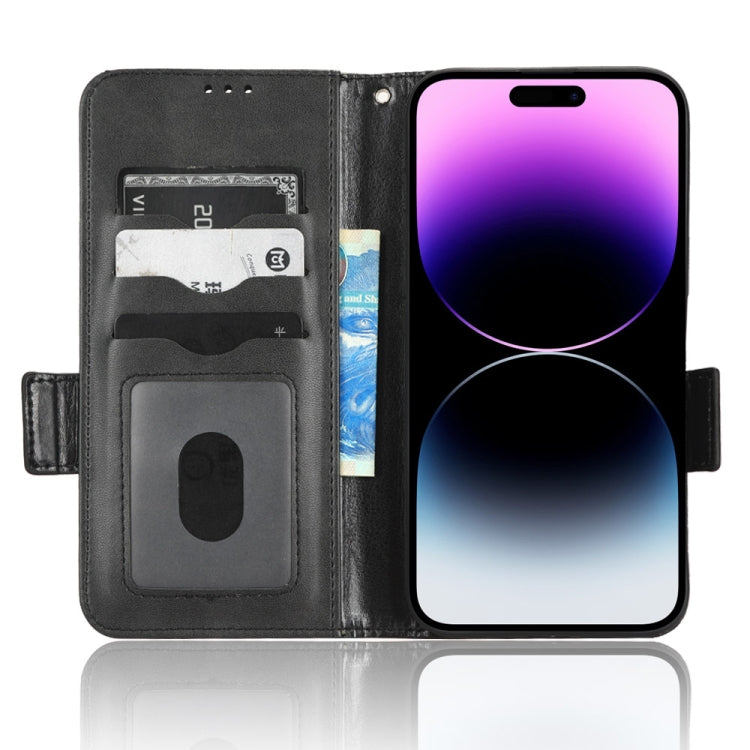 For iPhone 14 Pro Symmetrical Triangle Leather Phone Case