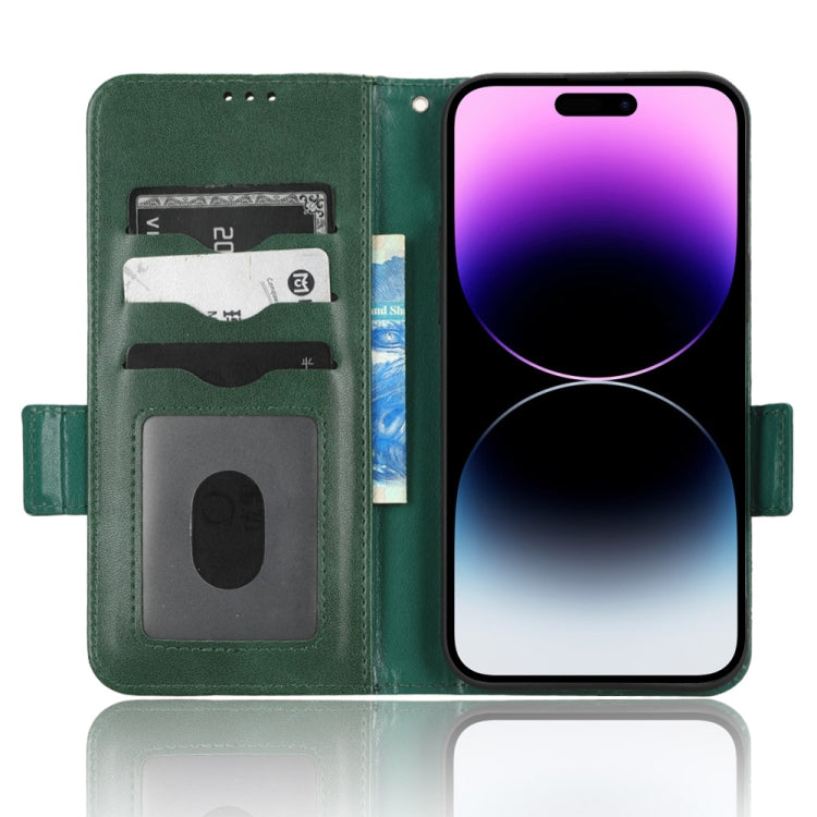 For iPhone 14 Pro Symmetrical Triangle Leather Phone Case